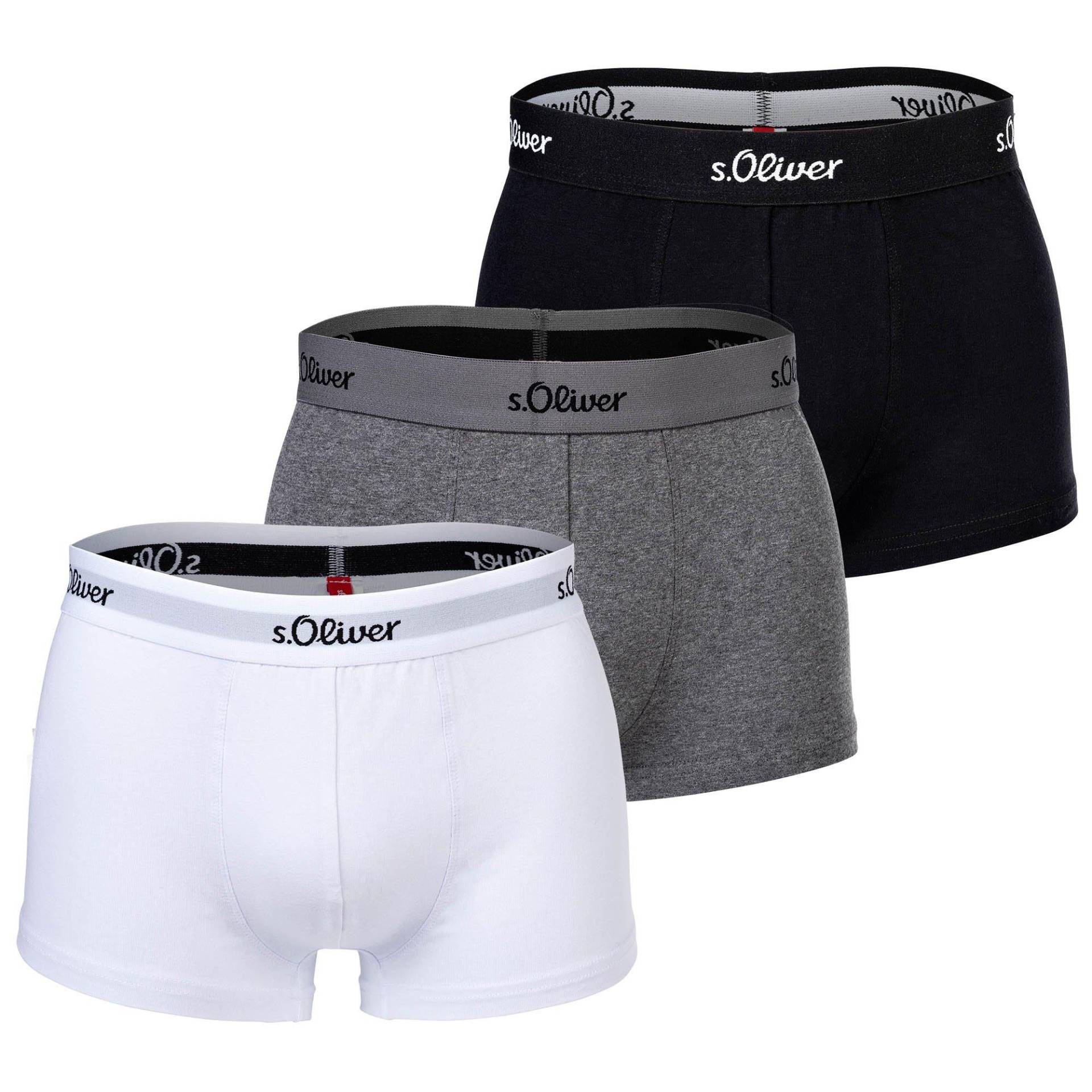 Boxershort 3er Pack Stretch Herren Taubengrau S von s. Oliver