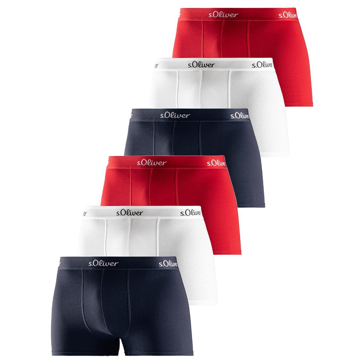 6er Pack Basic - Retro Short Pant Herren Rot M von s. Oliver