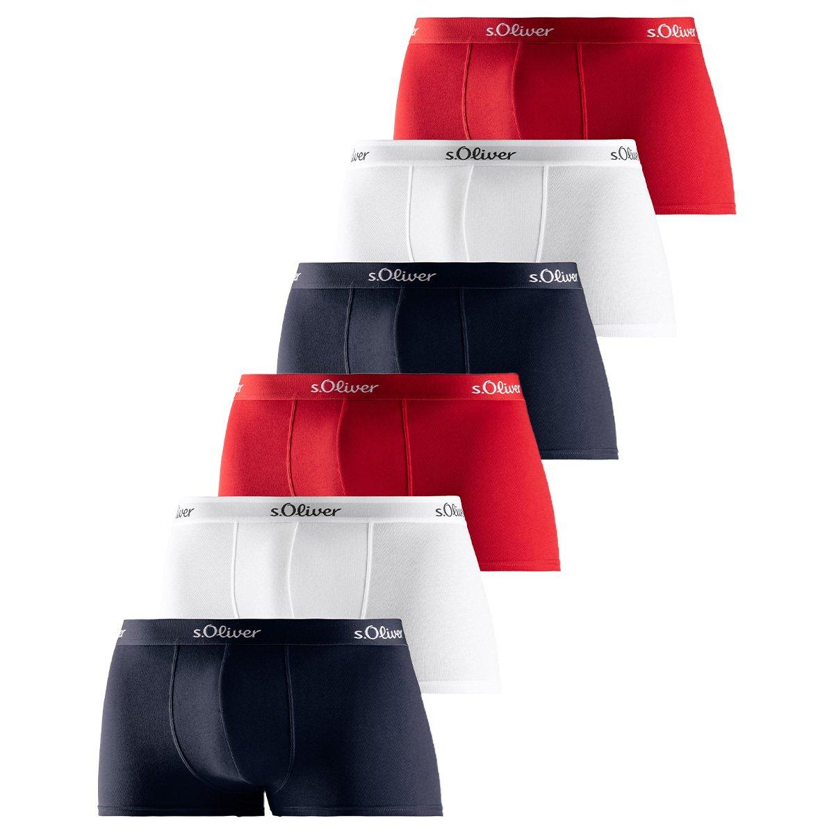 6er Pack Basic - Retro Short Pant Herren Rot M von s. Oliver