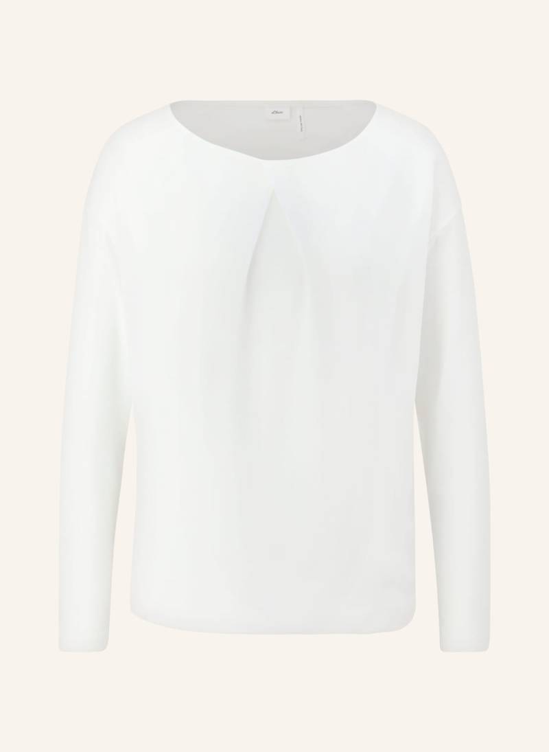 S.Oliver Black Label Blusenshirt Im Materialmix weiss von s.Oliver BLACK LABEL