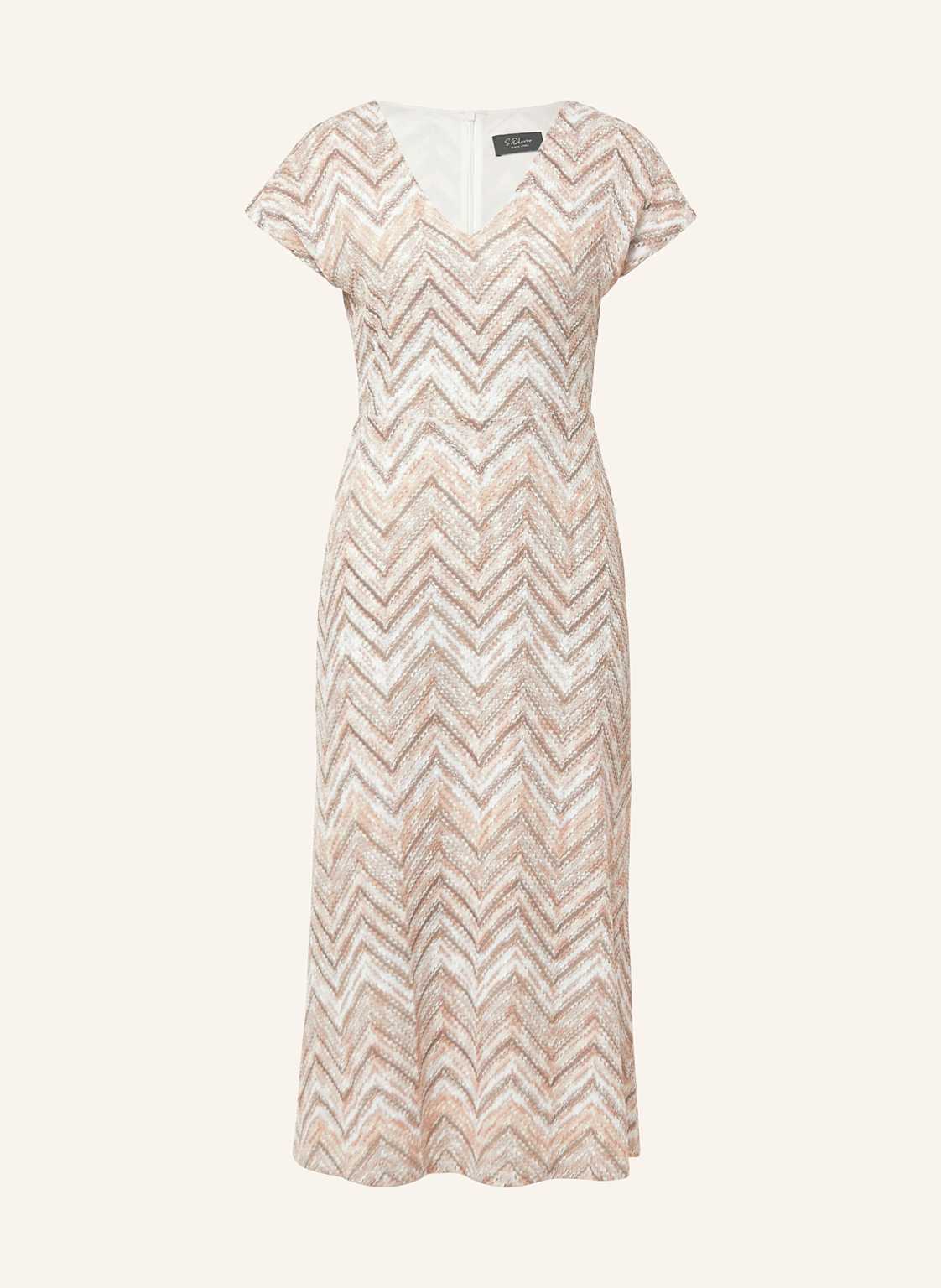 S.Oliver Black Label Häkelkleid Mit Glitzergarn beige von s.Oliver BLACK LABEL