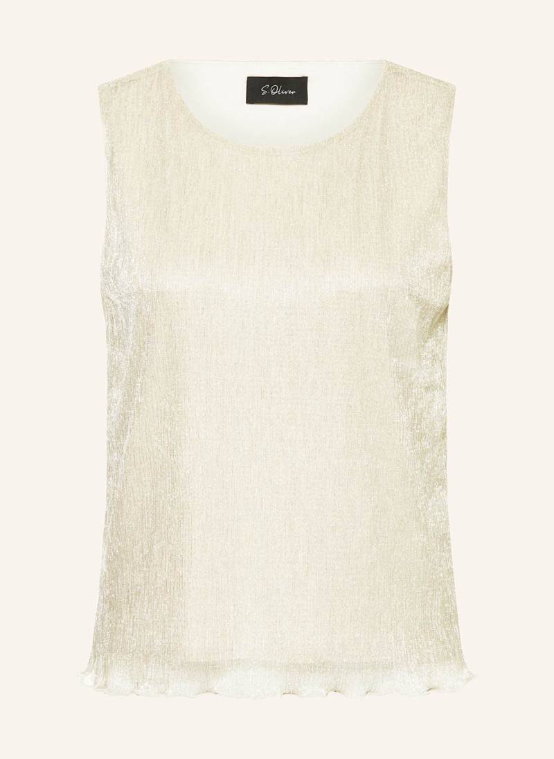 S.Oliver Black Label Plisseetop Mit Glitzergarn gold von s.Oliver BLACK LABEL