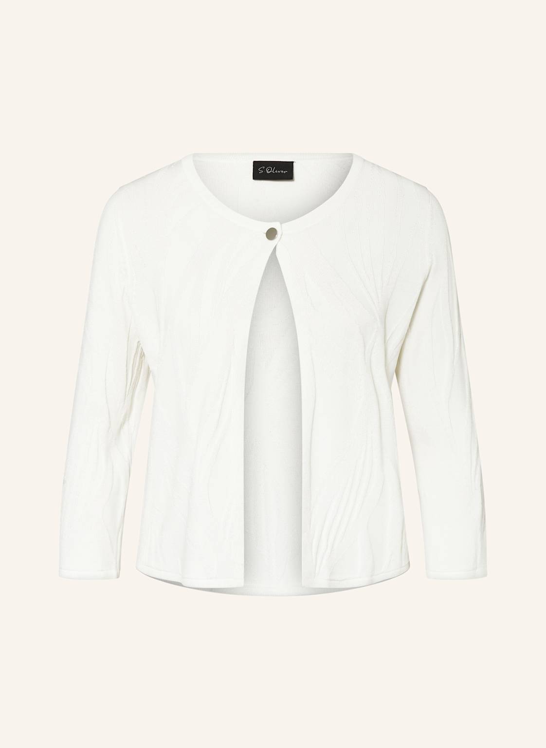 S.Oliver Black Label Strickjacke Mit 3/4-Am weiss von s.Oliver BLACK LABEL