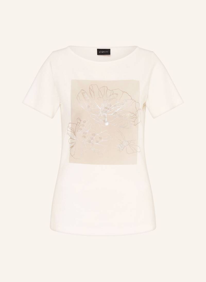 S.Oliver Black Label T-Shirt Mit Pailletten weiss von s.Oliver BLACK LABEL