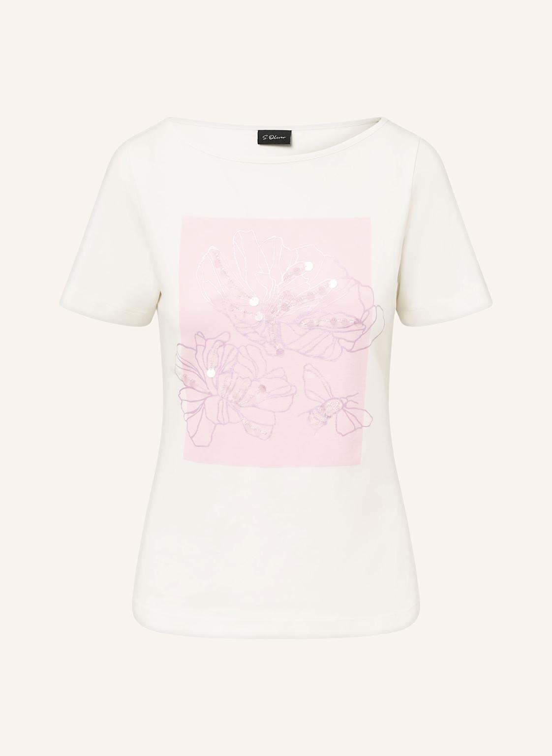 S.Oliver Black Label T-Shirt Mit Pailletten weiss von s.Oliver BLACK LABEL