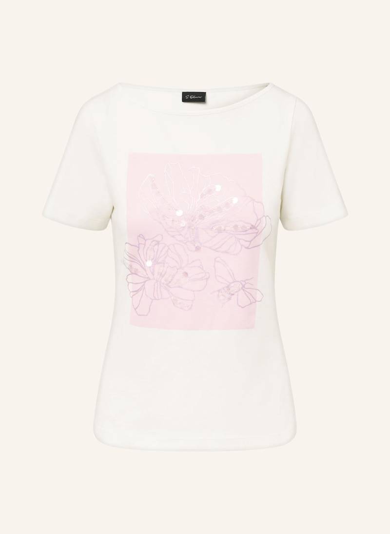S.Oliver Black Label T-Shirt Mit Pailletten weiss von s.Oliver BLACK LABEL