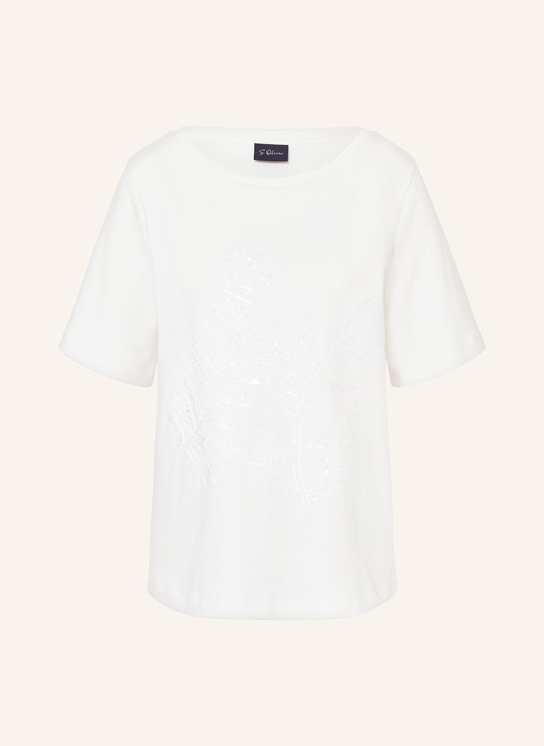 S.Oliver Black Label T-Shirt Mit Pailletten weiss von s.Oliver BLACK LABEL
