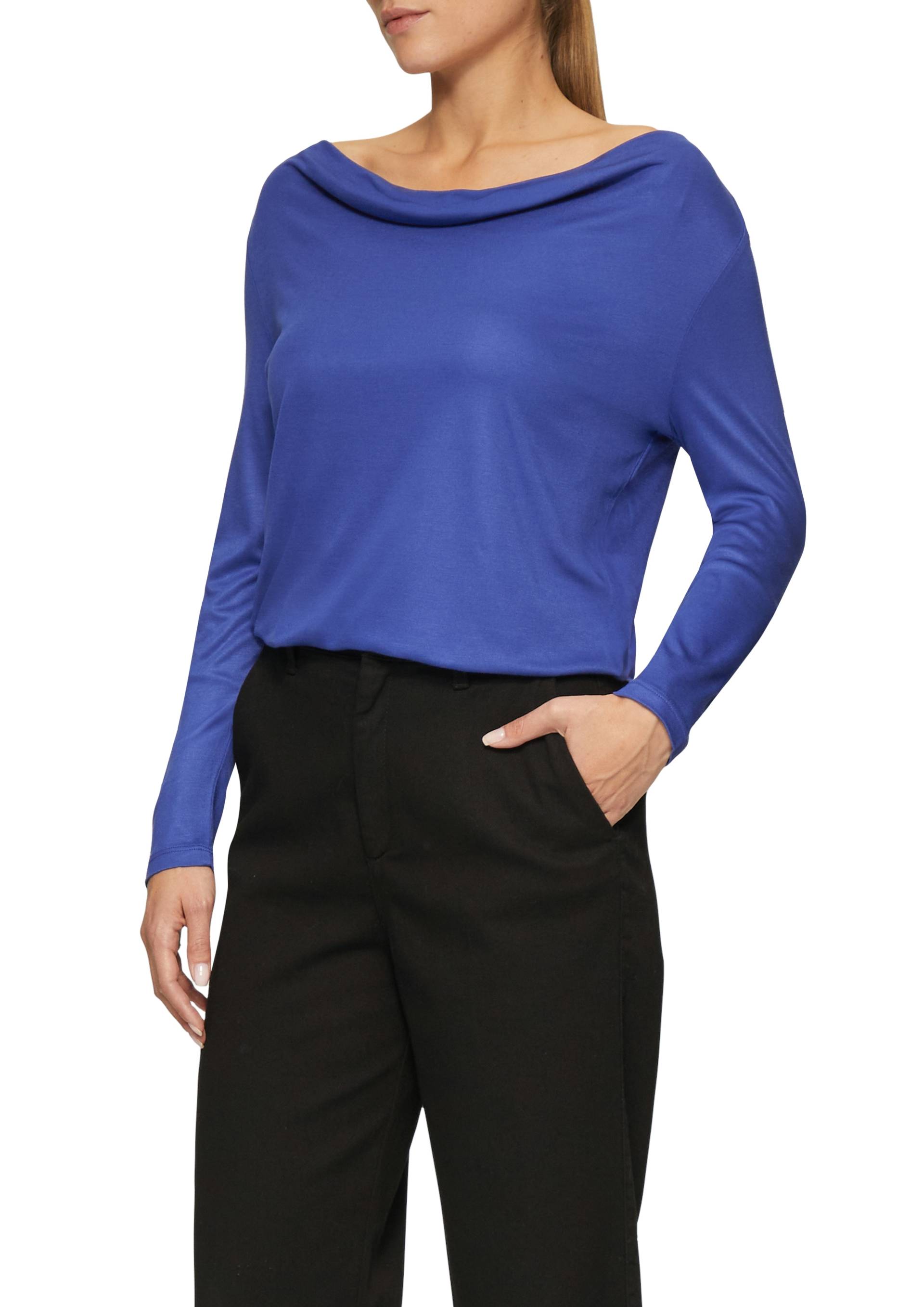 s.Oliver BLACK LABEL Langarmshirt, mit Wasserfall Ausschnitt s.Oliver BLACK LABEL Langarmshirt, mit Wasserfall Ausschnitt von s.Oliver BLACK LABEL