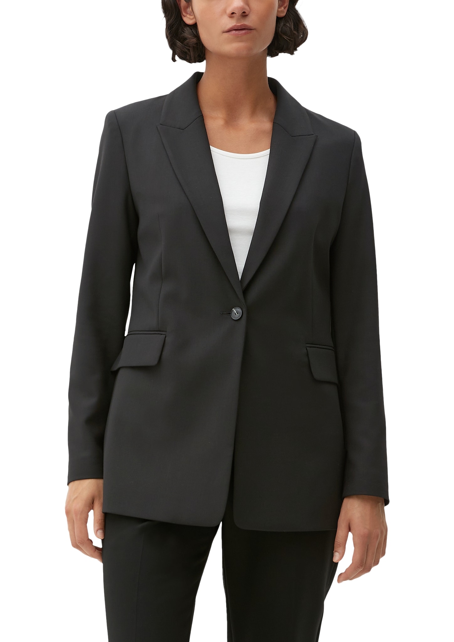 s.Oliver BLACK LABEL Longblazer, mit extravaganten 4-Knopf-Manschetten an den Ärmeln s.Oliver BLACK LABEL Longblazer, mit extravaganten 4-Knopf-Manschetten an den Ärmeln von s.Oliver BLACK LABEL