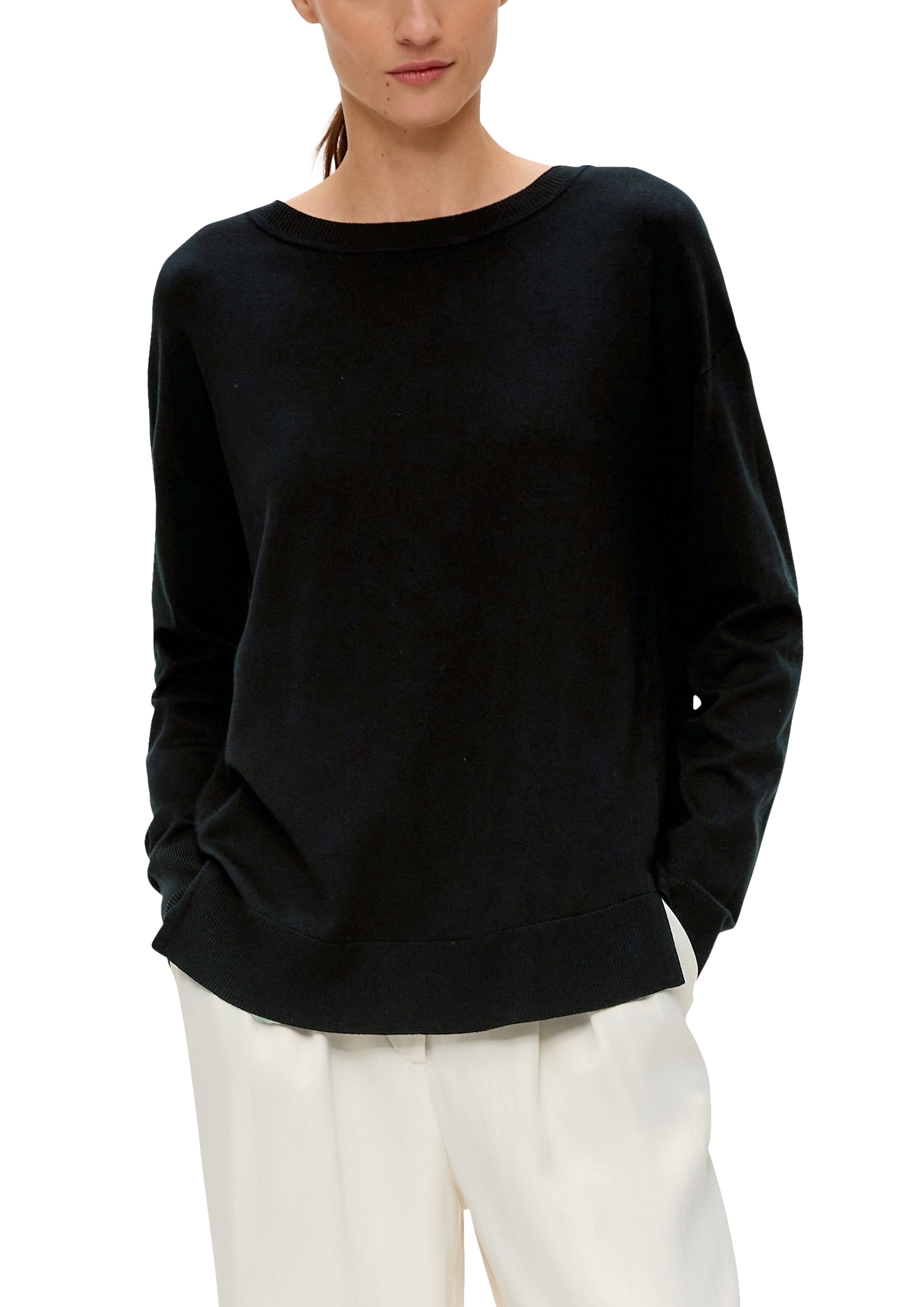 s.Oliver BLACK LABEL Longpullover, mit Drop-Shoulder Look von s.Oliver BLACK LABEL