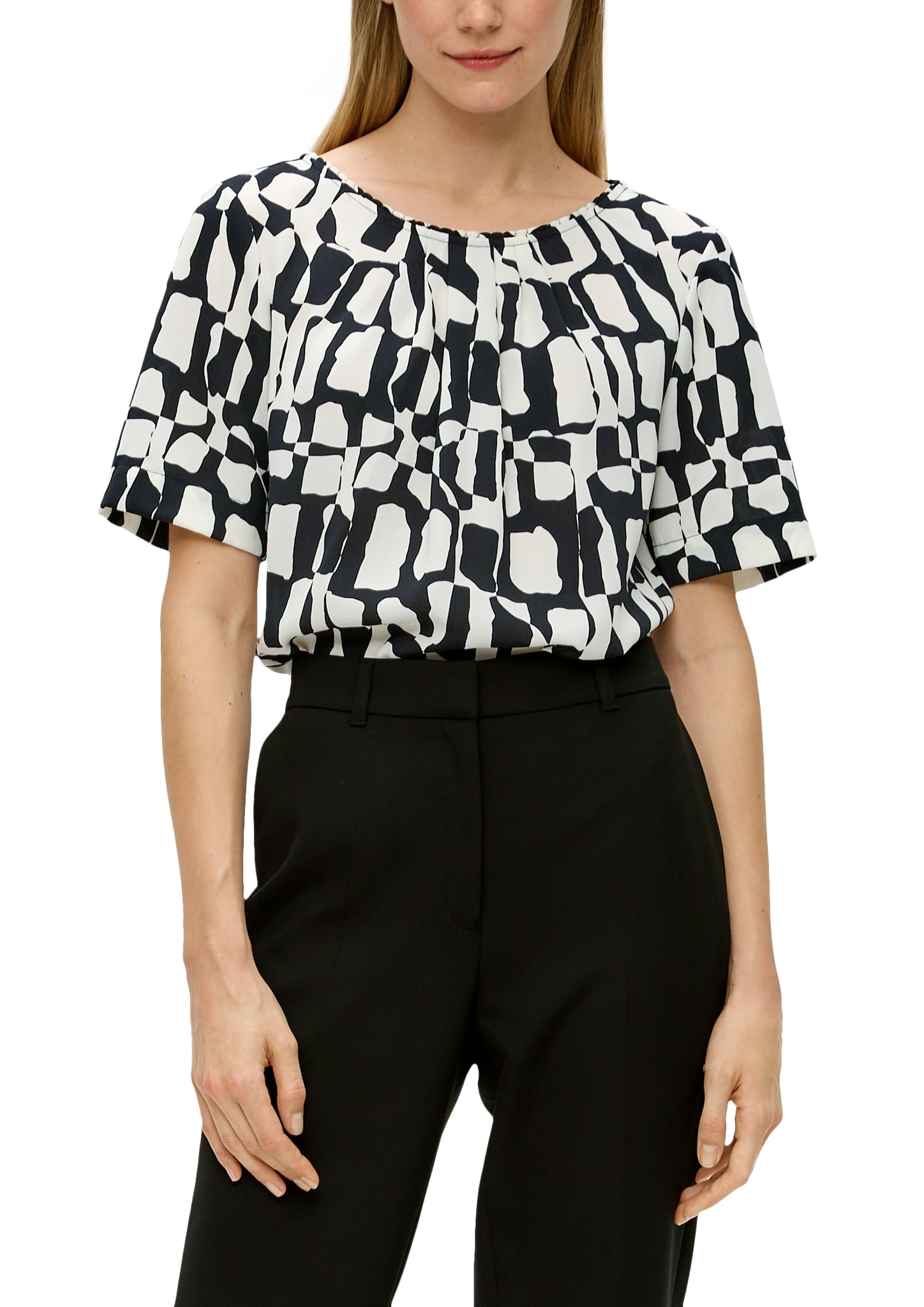 s.Oliver BLACK LABEL Shirtbluse, gemustert s.Oliver BLACK LABEL Shirtbluse, gemustert von s.Oliver BLACK LABEL