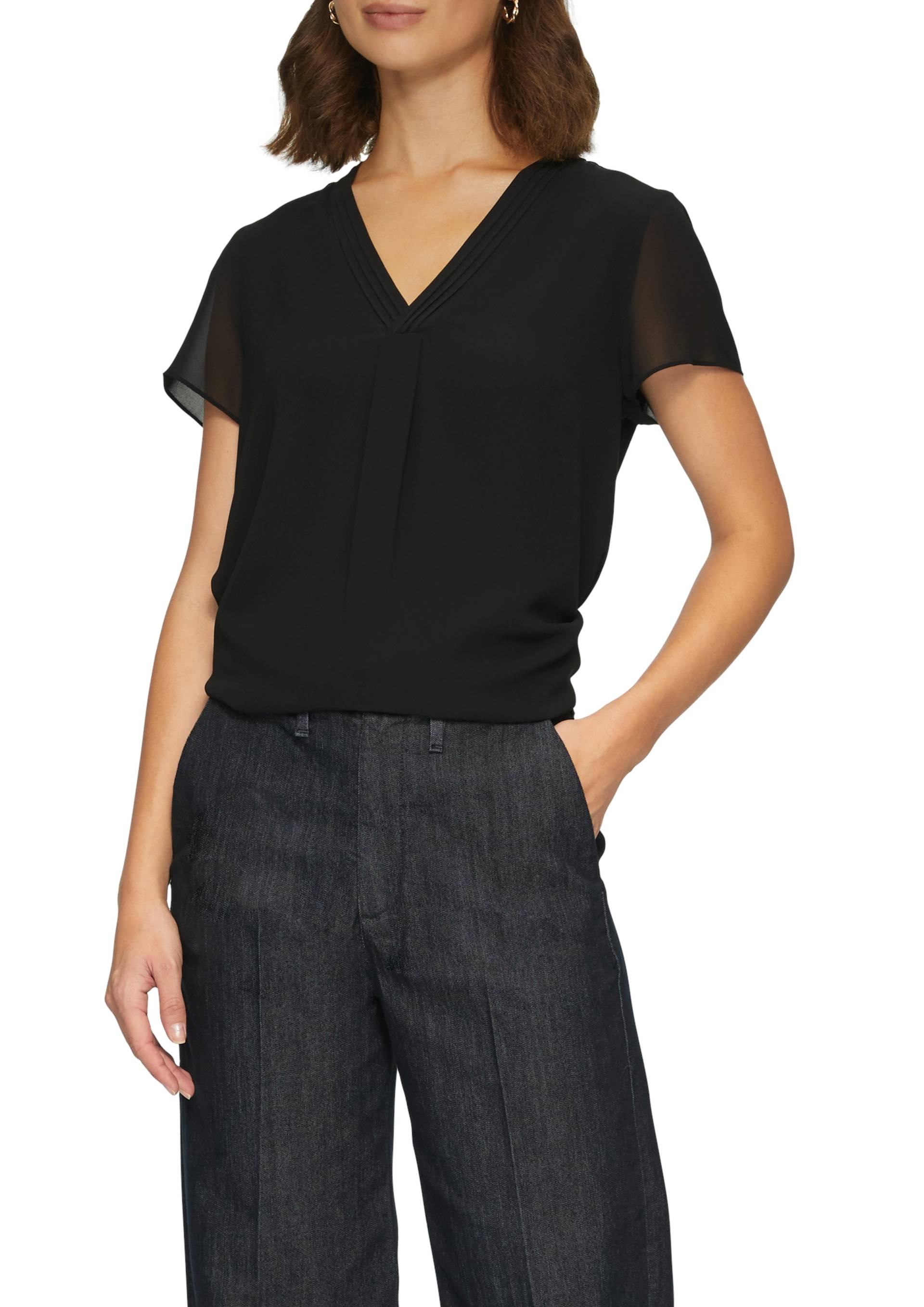s.Oliver BLACK LABEL Shirtbluse, in Doppel-Layer-Optik und mit V-Ausschnitt s.Oliver BLACK LABEL Shirtbluse, in Doppel-Layer-Optik und mit V-Ausschnitt von s.Oliver BLACK LABEL