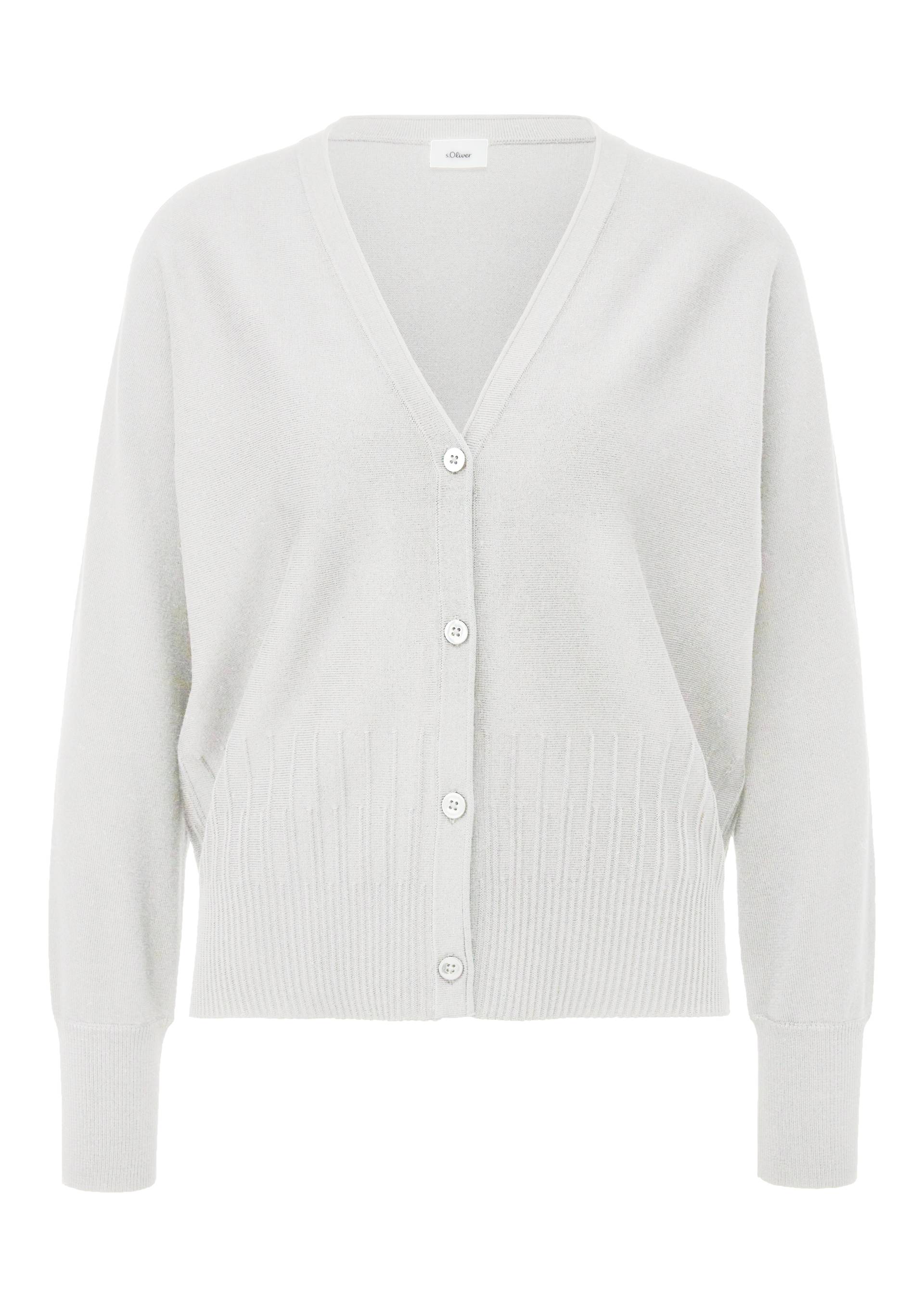 s.Oliver BLACK LABEL Strickjacke, mit Strukturmuster am Saum s.Oliver BLACK LABEL Strickjacke, mit Strukturmuster am Saum von s.Oliver BLACK LABEL
