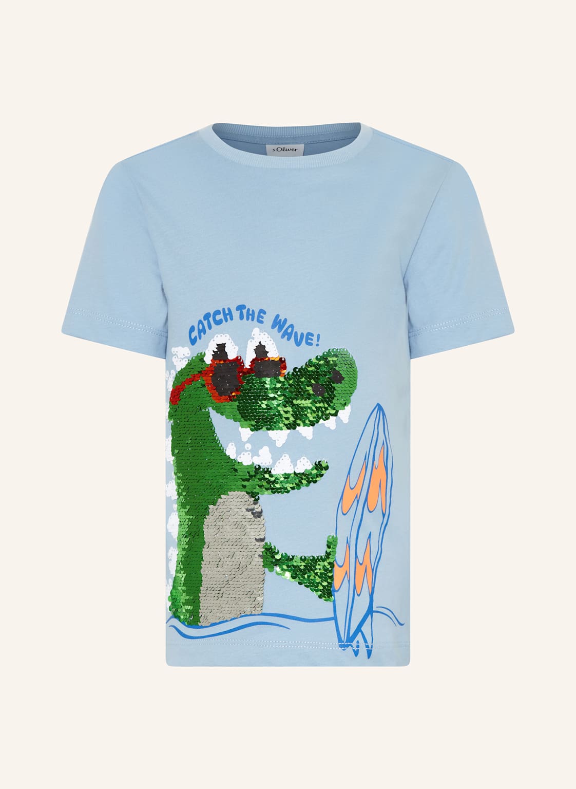 S.Oliver Red T-Shirt Mit Pailletten blau von s.Oliver RED