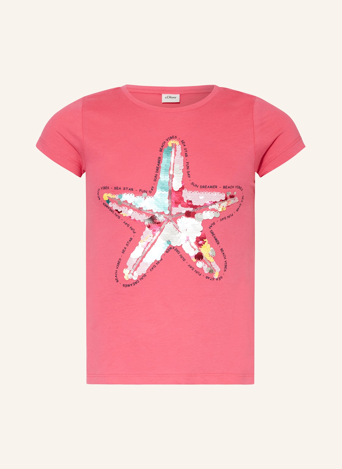 S.Oliver Red T-Shirt Mit Pailletten pink S.Oliver Red T-Shirt Mit Pailletten pink von s.Oliver RED