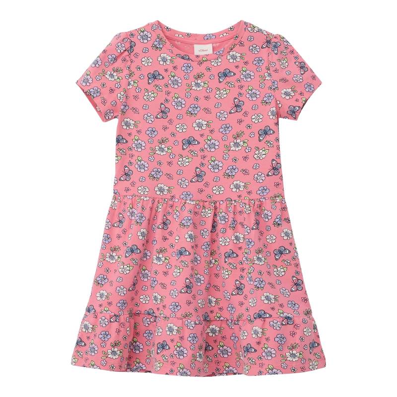 Kleid kurzarm Blumen pink von s.Oliver