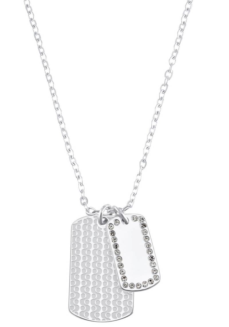 s.Oliver Kette mit Anhänger »Dog Tag, 2036841, 2036842«, mit Zirkonia (synth.) von s.Oliver
