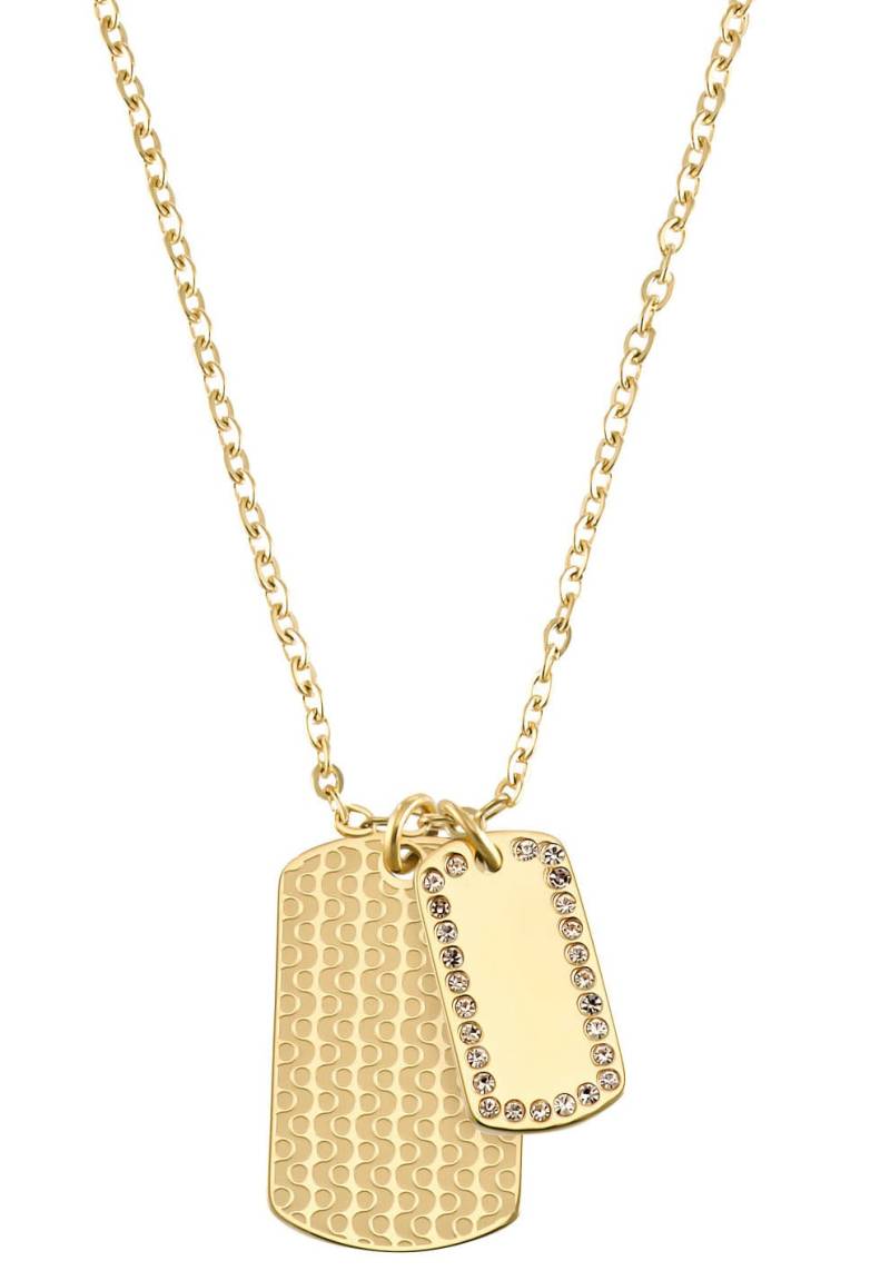 s.Oliver Kette mit Anhänger »Dog Tag, 2036841, 2036842«, mit Zirkonia (synth.) von s.Oliver