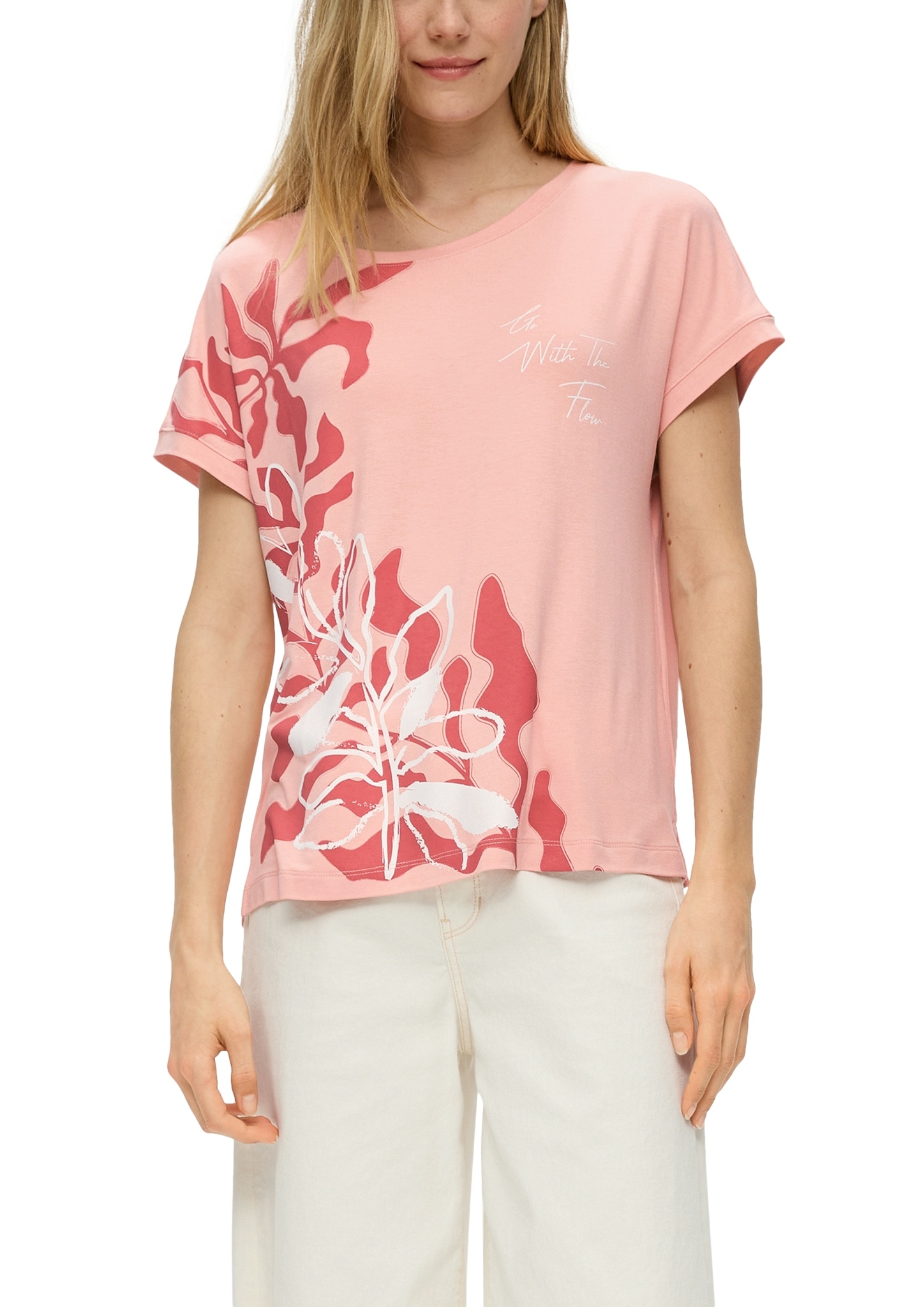 s.Oliver Print-Shirt, mit grossem Floral-Print von s.Oliver