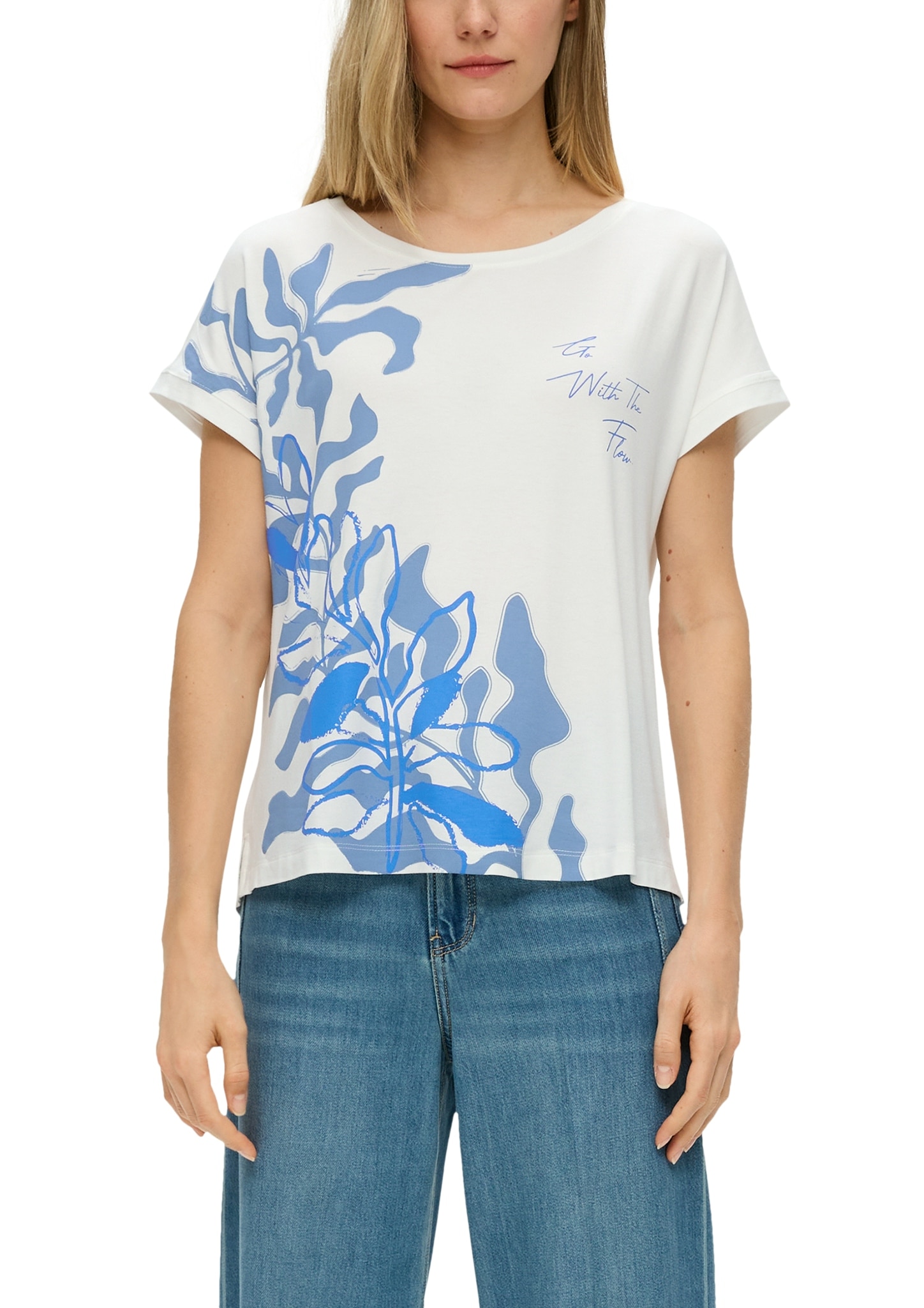 s.Oliver Print-Shirt, mit grossem Floral-Print von s.Oliver