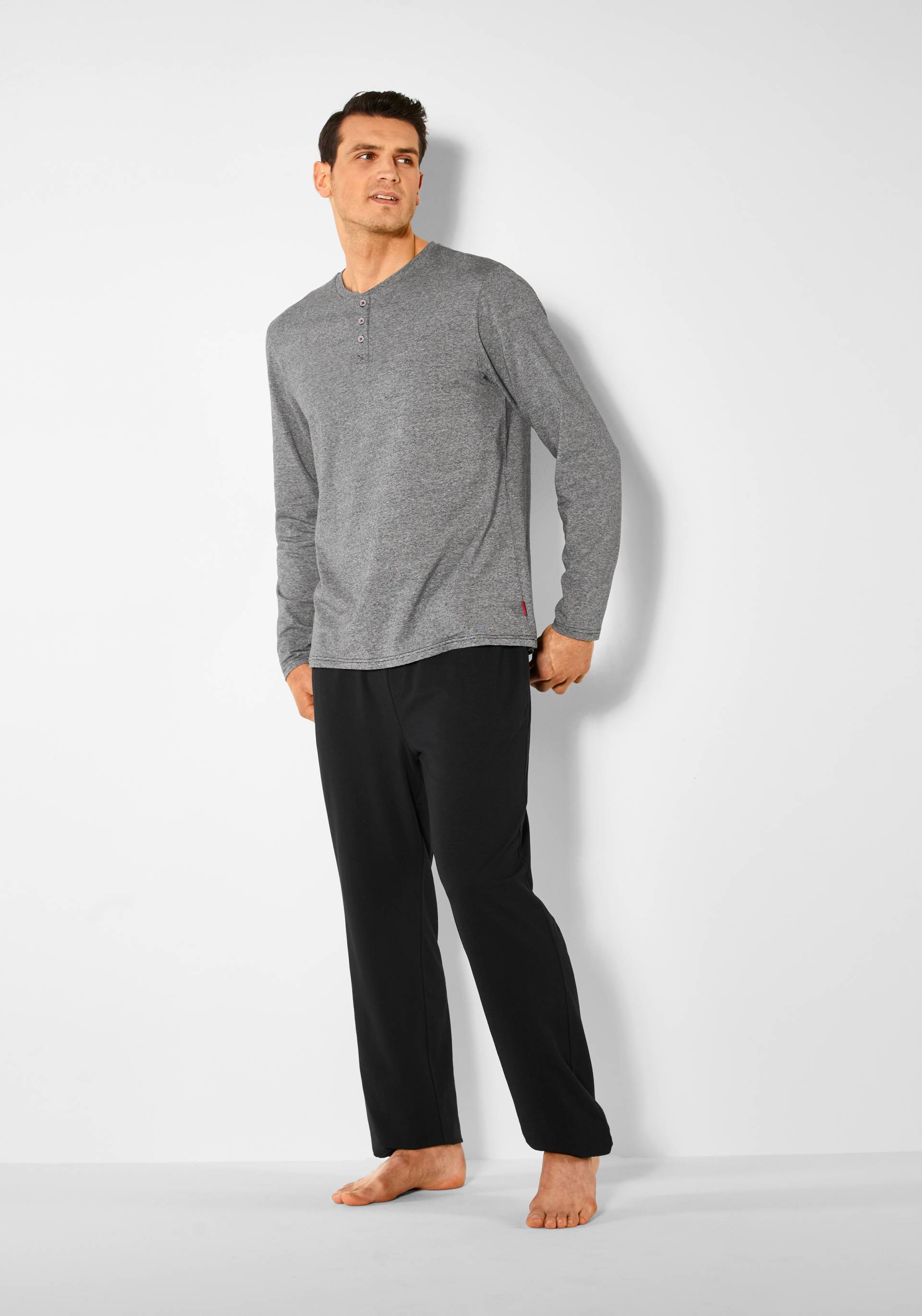 s.Oliver Pyjama, (2 tlg., 1 Stück), Schlafanzug mit Knopfleiste von s.Oliver