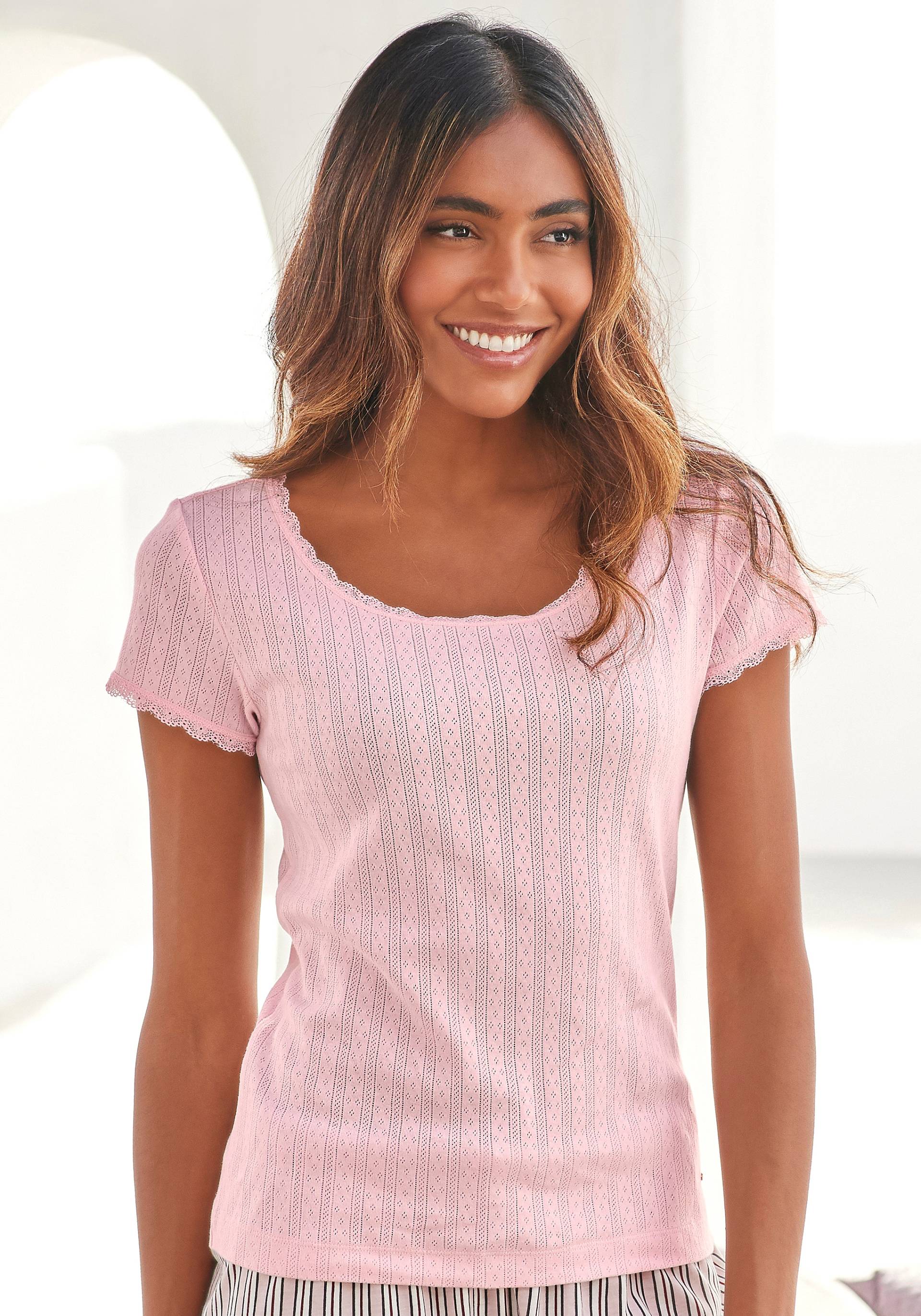 s.Oliver Pyjamaoberteil, aus Ajour-Strick s.Oliver Pyjamaoberteil, aus Ajour-Strick von s.Oliver