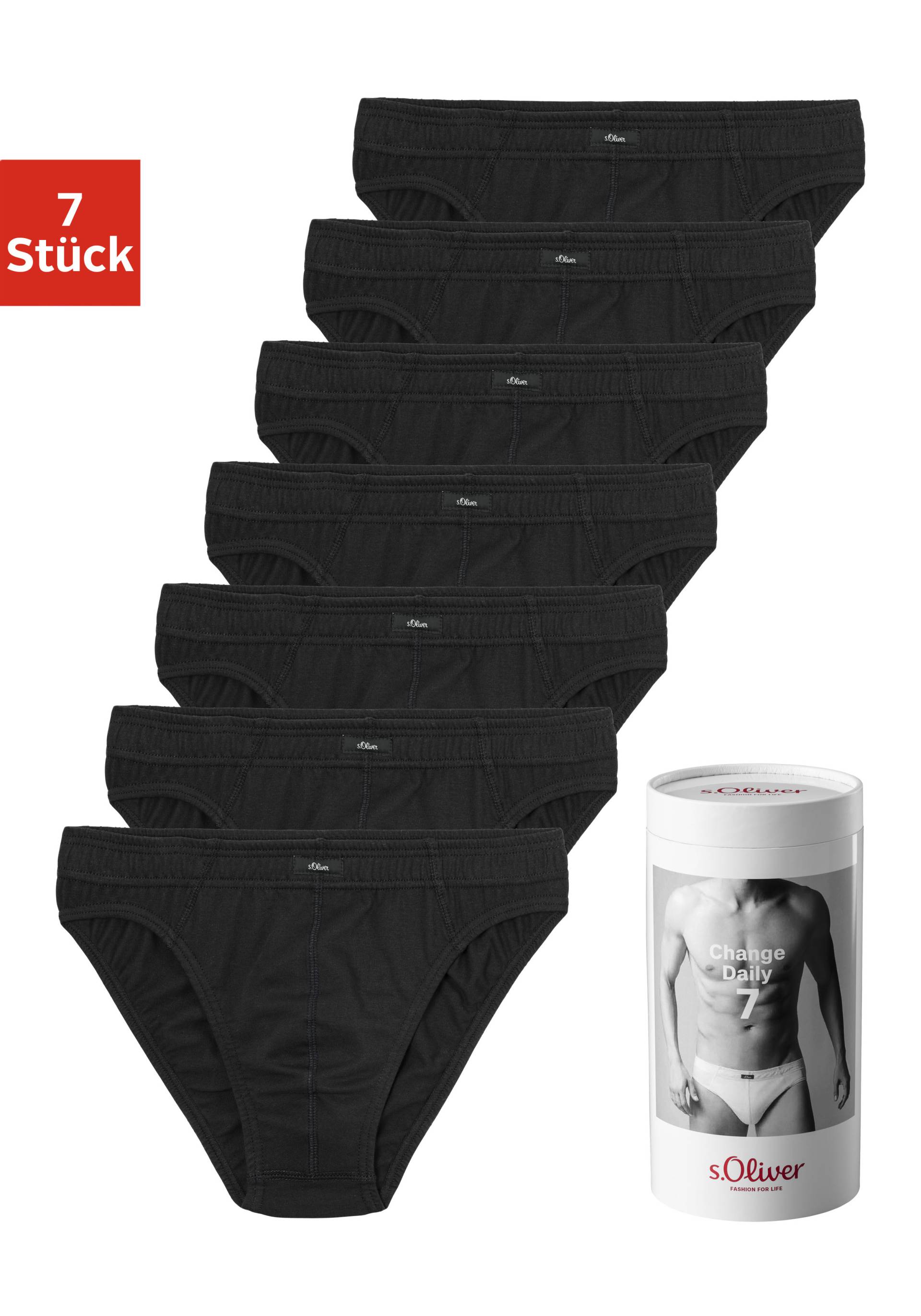 s.Oliver Slip »Herren Unterhose«, (Packung, 7 St.), Wochenration in einer Dose von s.Oliver