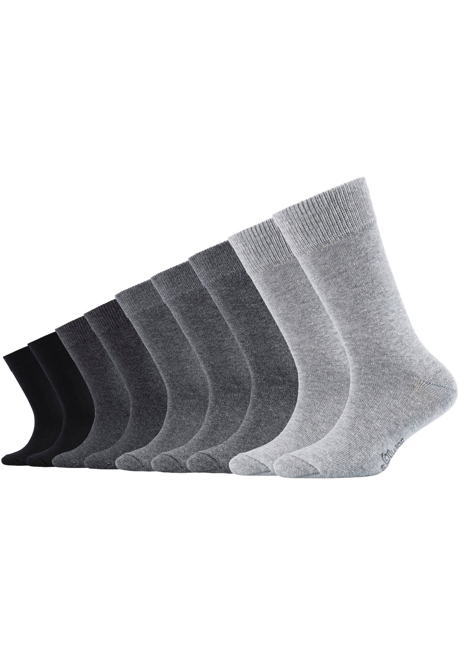 s.Oliver Socken, (Packung, 9 Paar), Mittelhoch bis zur halben Wade von s.Oliver