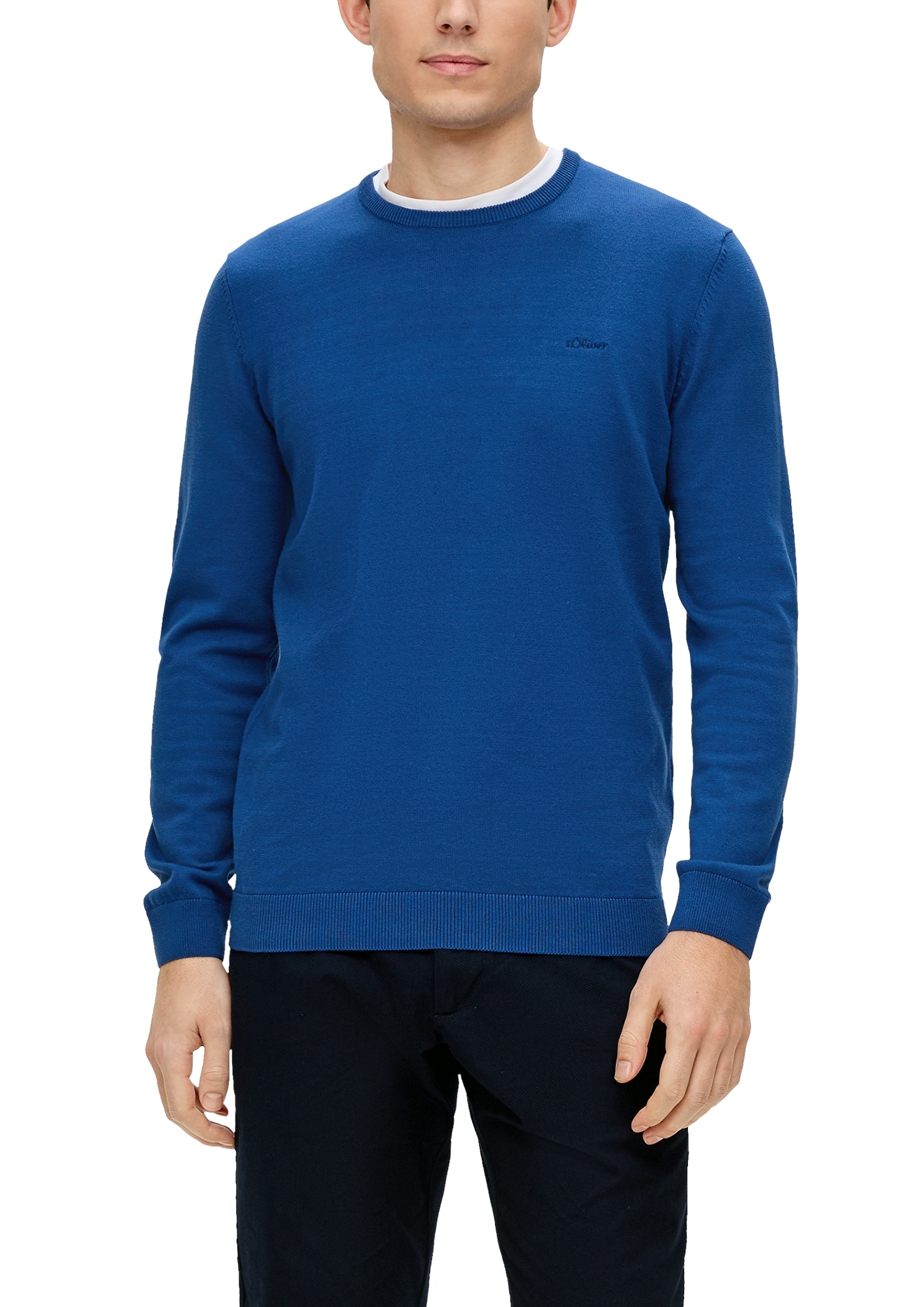 s.Oliver Strickpullover, mit Logostickerei von s.Oliver