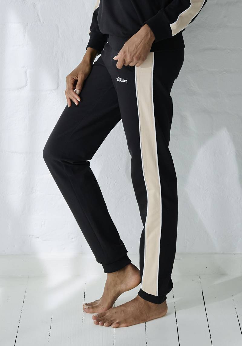 s.Oliver Sweathose, mit Seitenstreifen und Pipings, Loungewear von s.Oliver