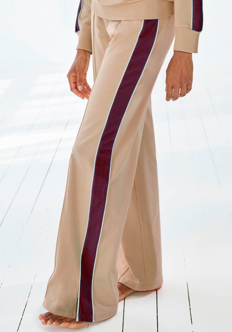 s.Oliver Sweathose, Loumngehose mit Kontraststreifen und Pipings, Loungewear von s.Oliver