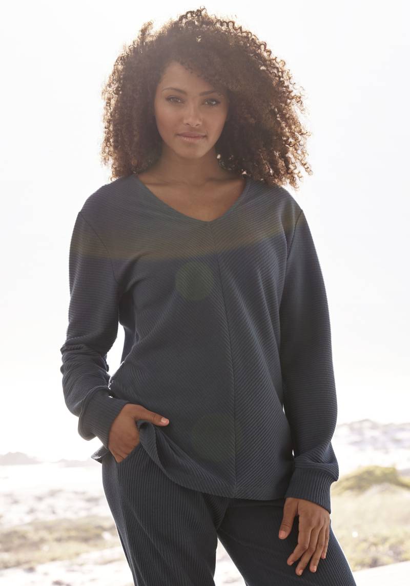 s.Oliver Sweatshirt »-Langarmshirt mit V-Ausschnitt« von s.Oliver