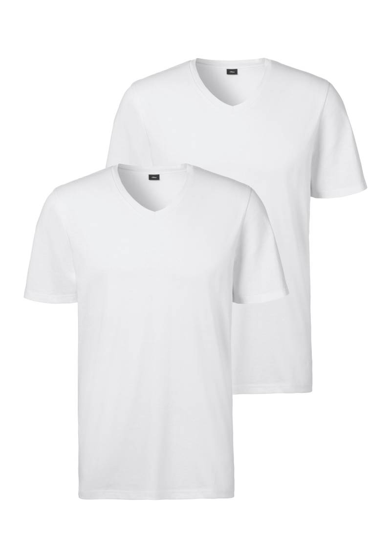 s.Oliver T-Shirt, (Packung, 2 tlg.), klassisches Unterziehshirt von s.Oliver