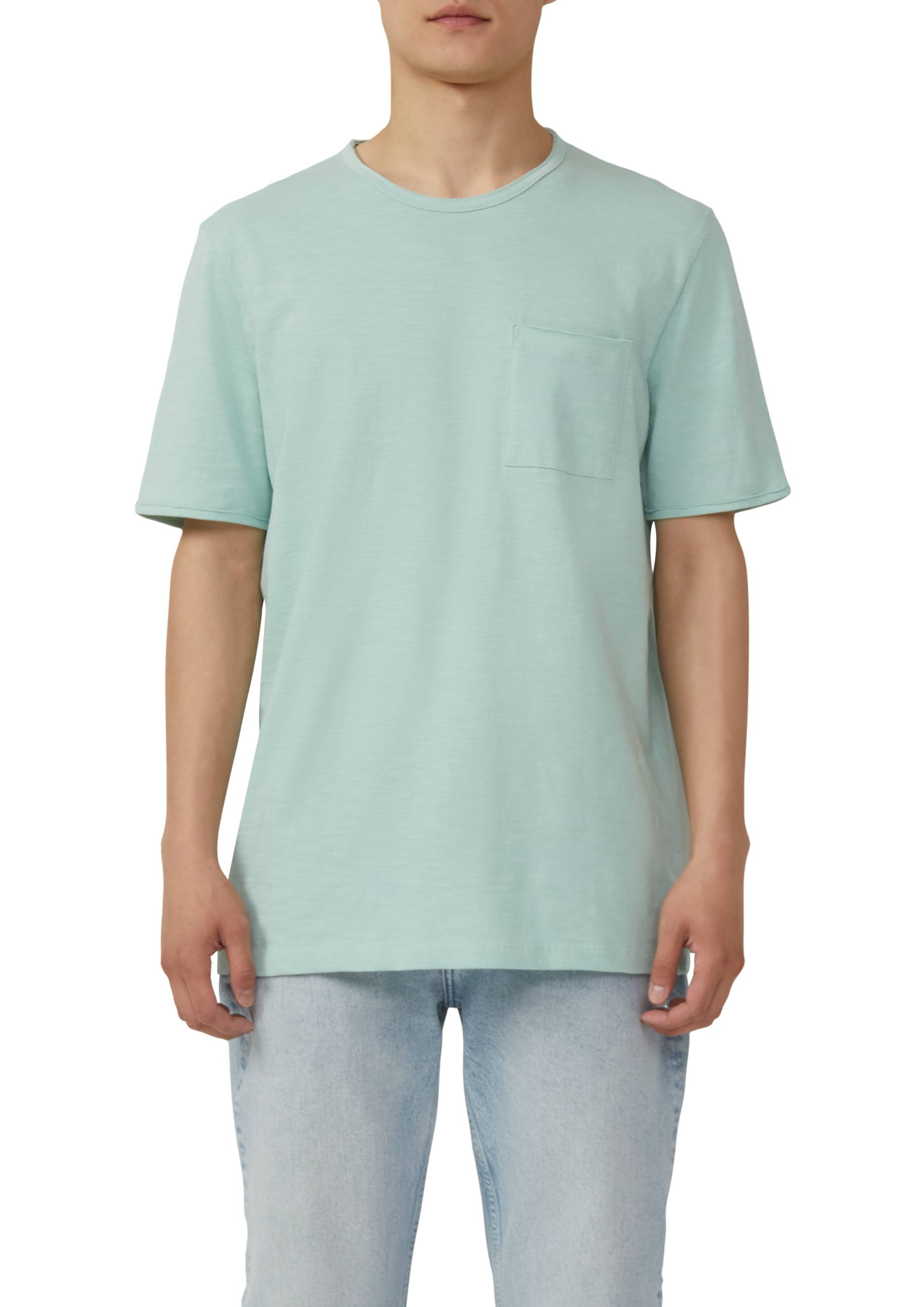 s.Oliver T-Shirt, mit Brusttasche und offenen Kanten von s.Oliver