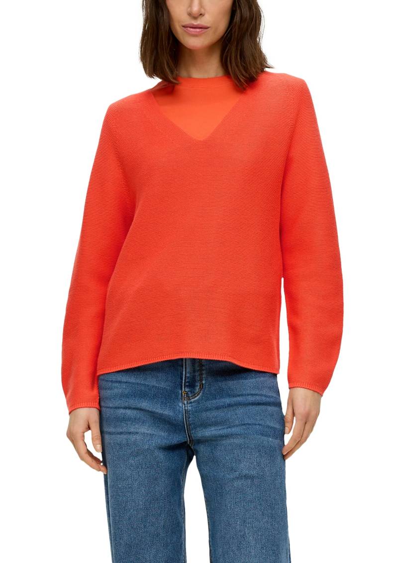 s.Oliver V-Ausschnitt-Pullover, mit V-Ausschnitt von s.Oliver