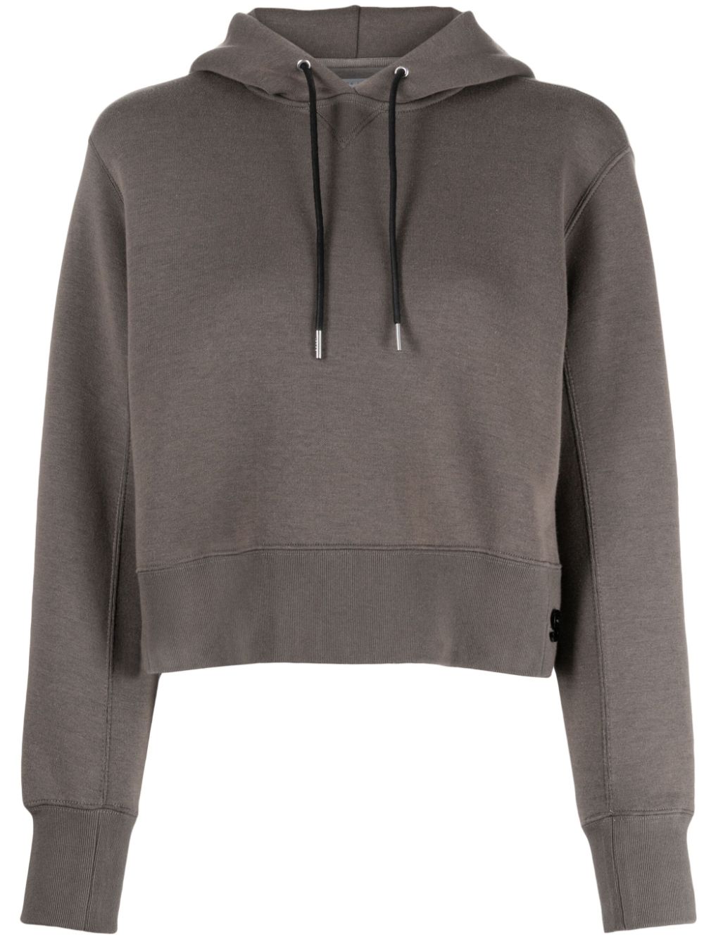 sacai S-appliqué cotton hoodie - Brown von sacai