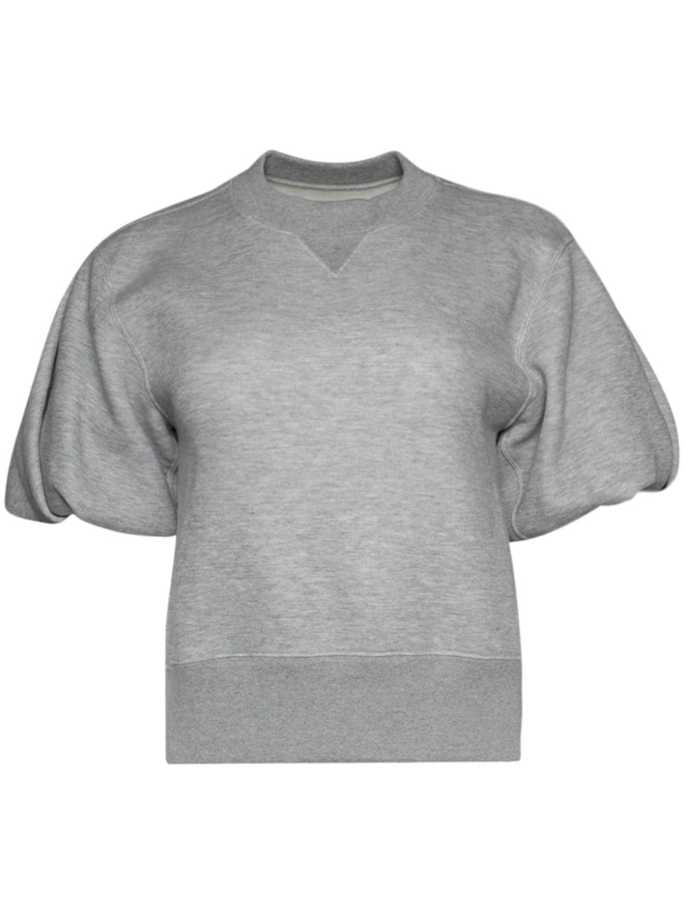sacai Sponge puff-sleeve cotton sweatshirt - Grey von sacai