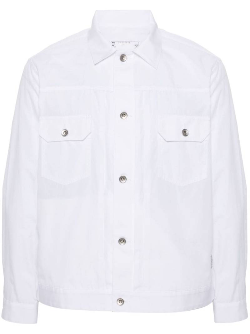 sacai Thomas Mason cotton shirt jacket - White von sacai