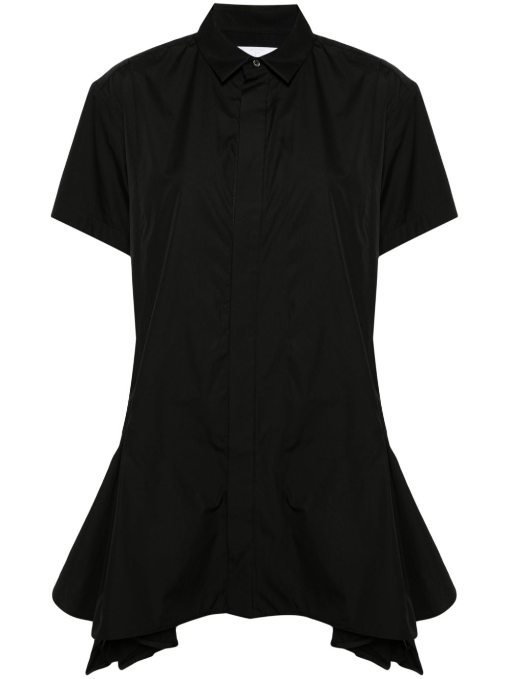 sacai asymmetric pleated minidress - Black von sacai