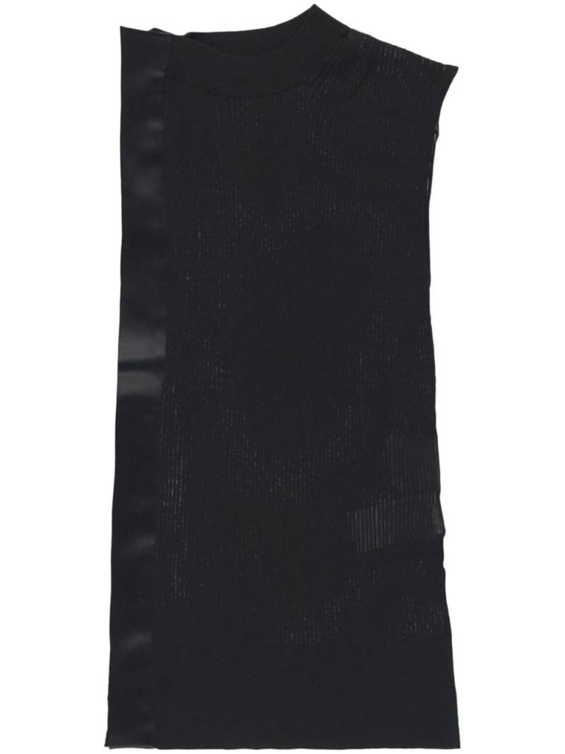 sacai asymmetric ribbed-knit tank top - Black von sacai