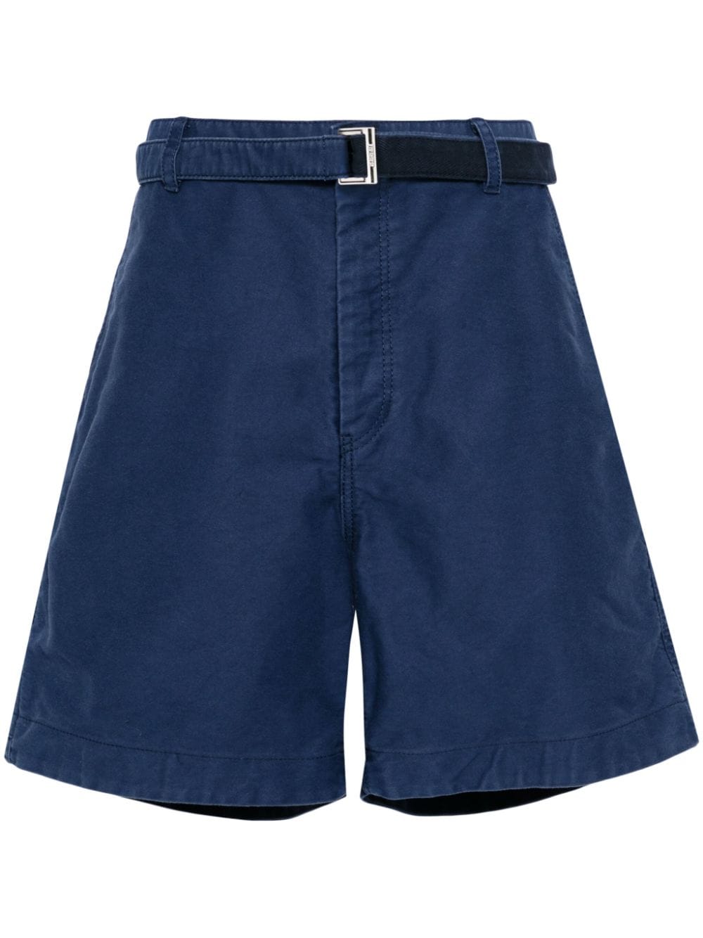 sacai belted cotton wide-leg shorts - Blue von sacai