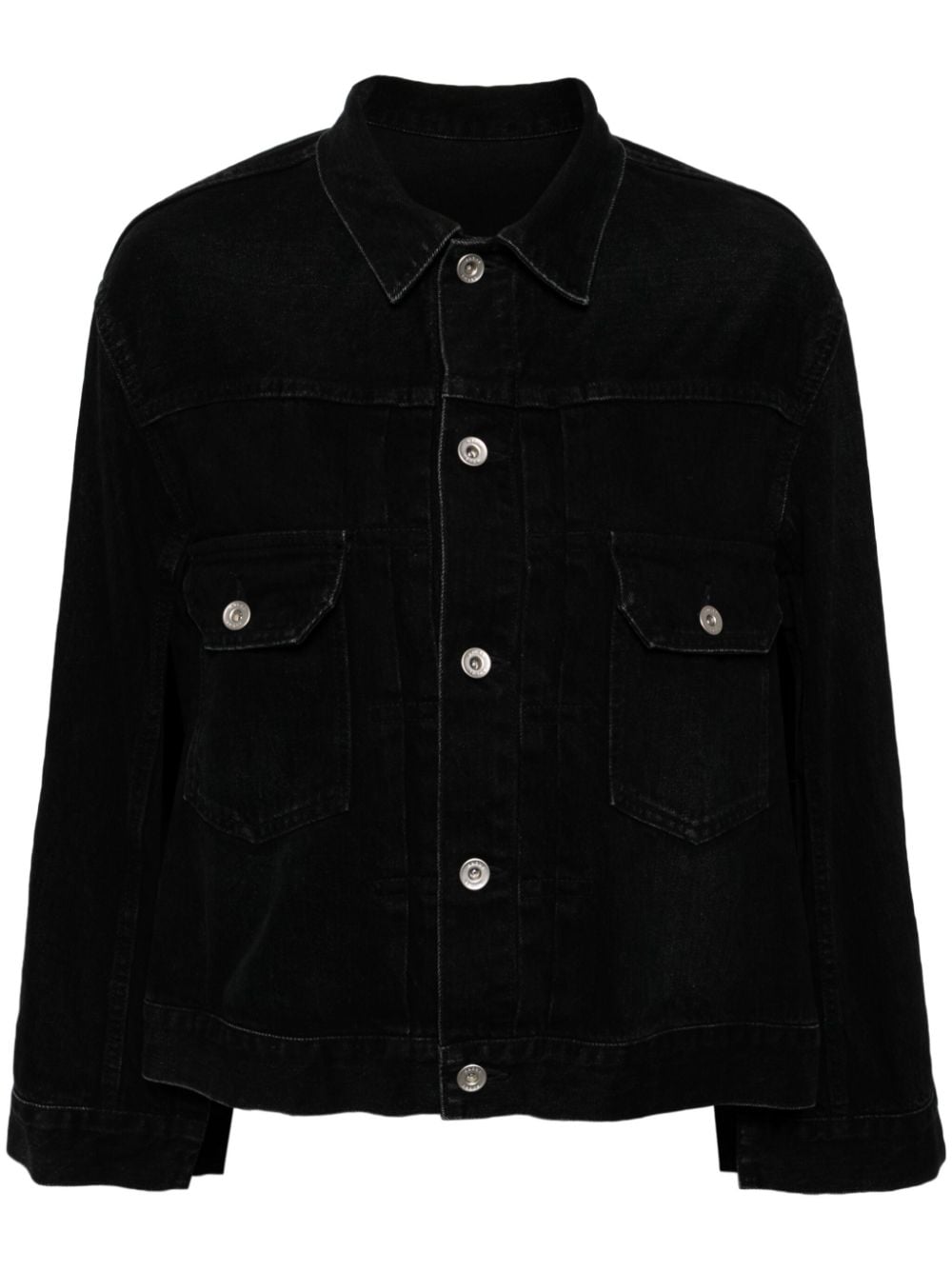 sacai belted denim cape - Black von sacai