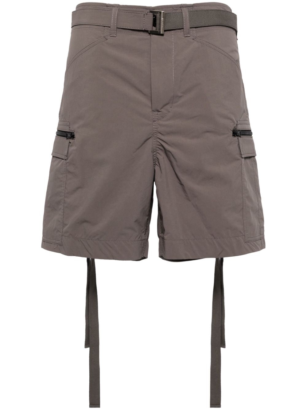 sacai belted knee-length shorts - Brown von sacai