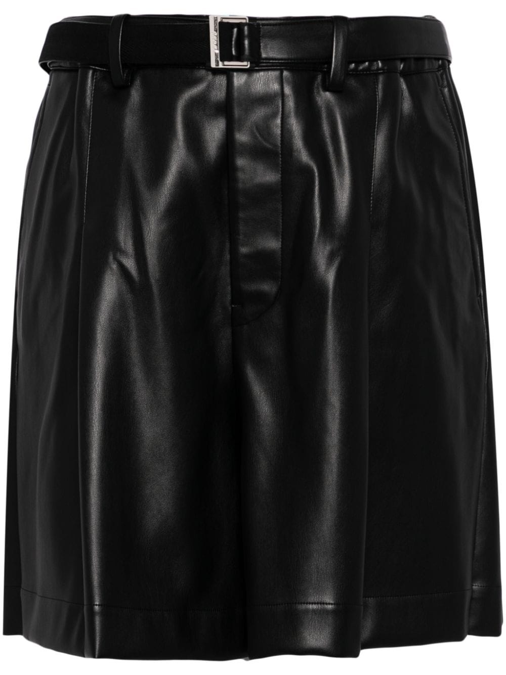 sacai belted pleated shorts - Black von sacai