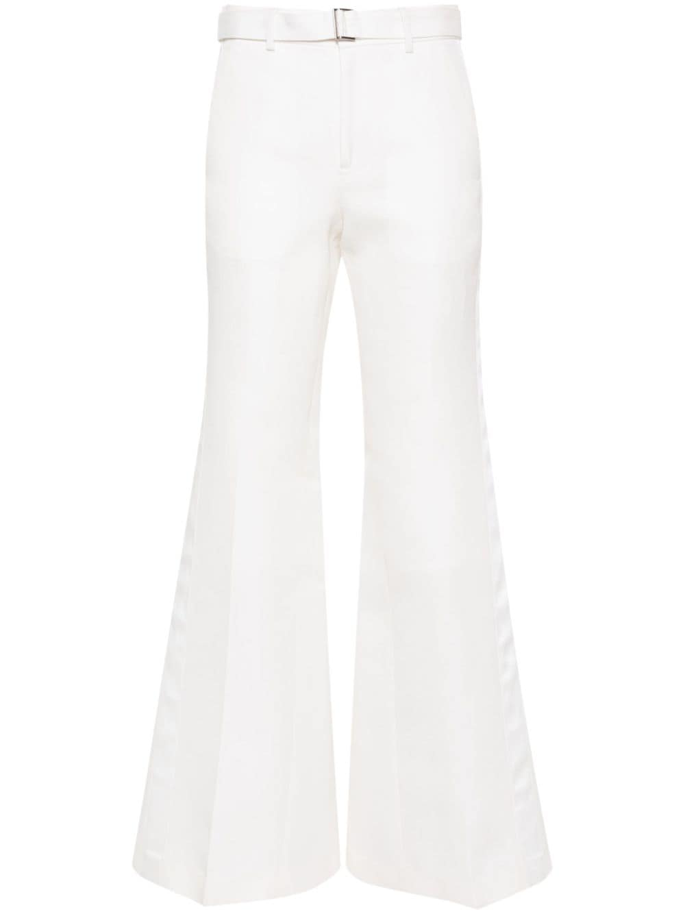 sacai belted wide-leg trousers - White von sacai