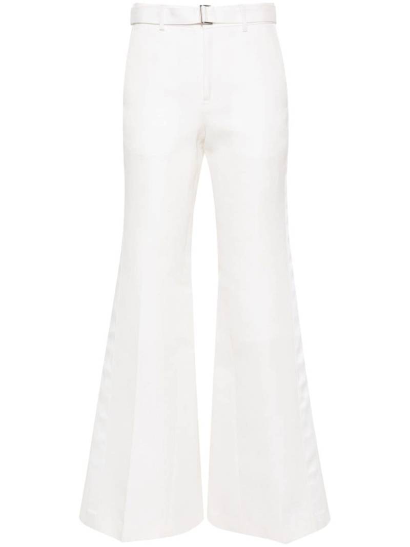 sacai belted wide-leg trousers - White von sacai