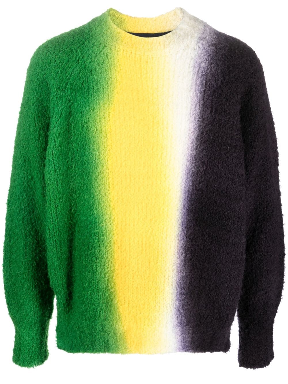 sacai brushed gradient-effect jumper - Green von sacai