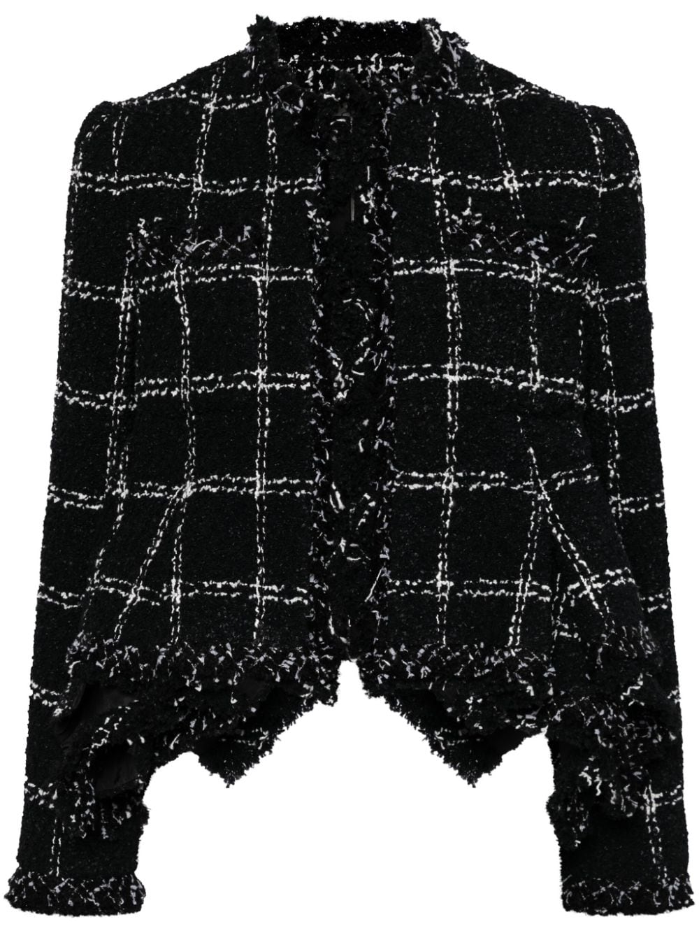 sacai check-pattern tweed jacket - Black von sacai