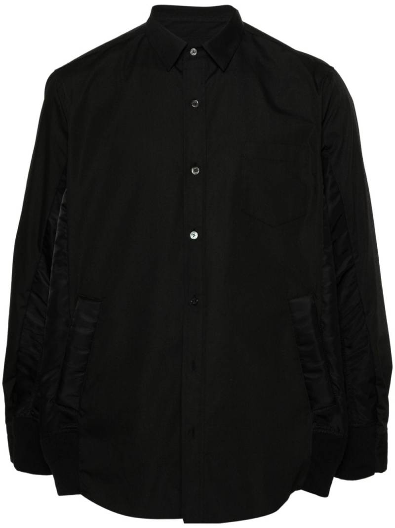 sacai classic-collar poplin shirt - Black von sacai