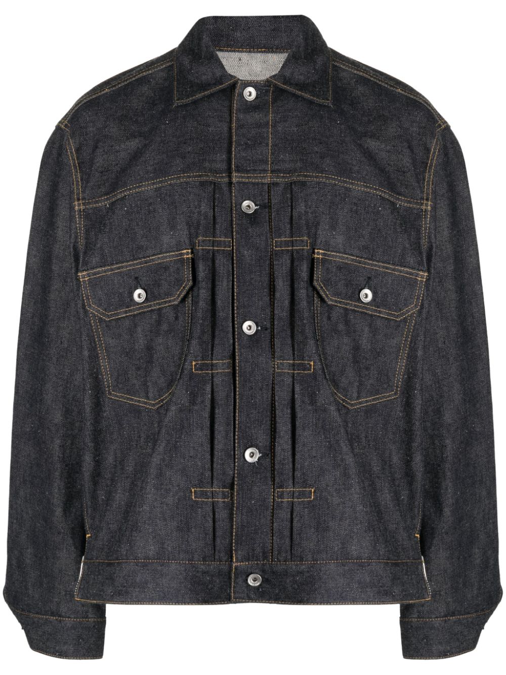 sacai contrast-stitching denim jacket - Blue von sacai